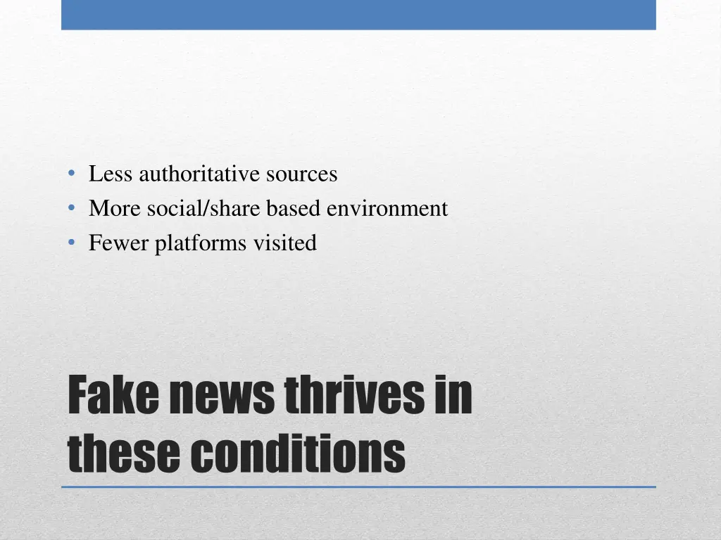 less authoritative sources more social share