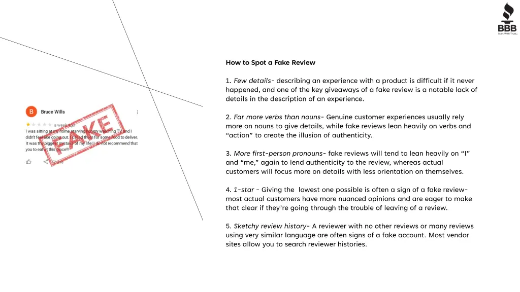 how to spot a fake review