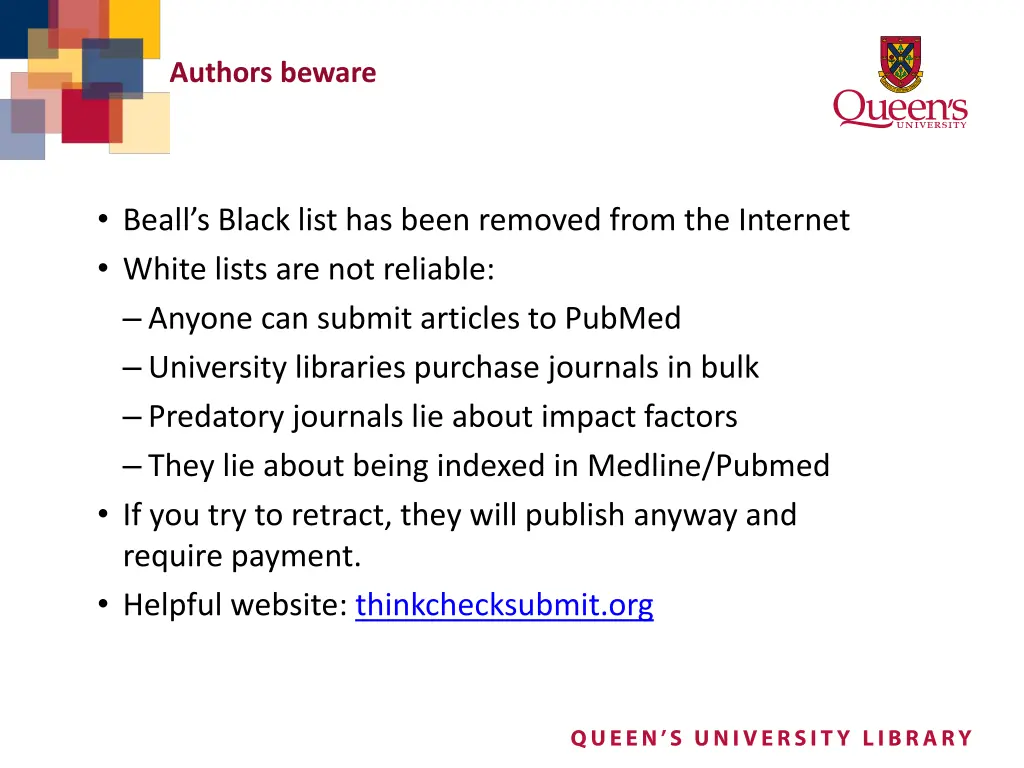 authors beware