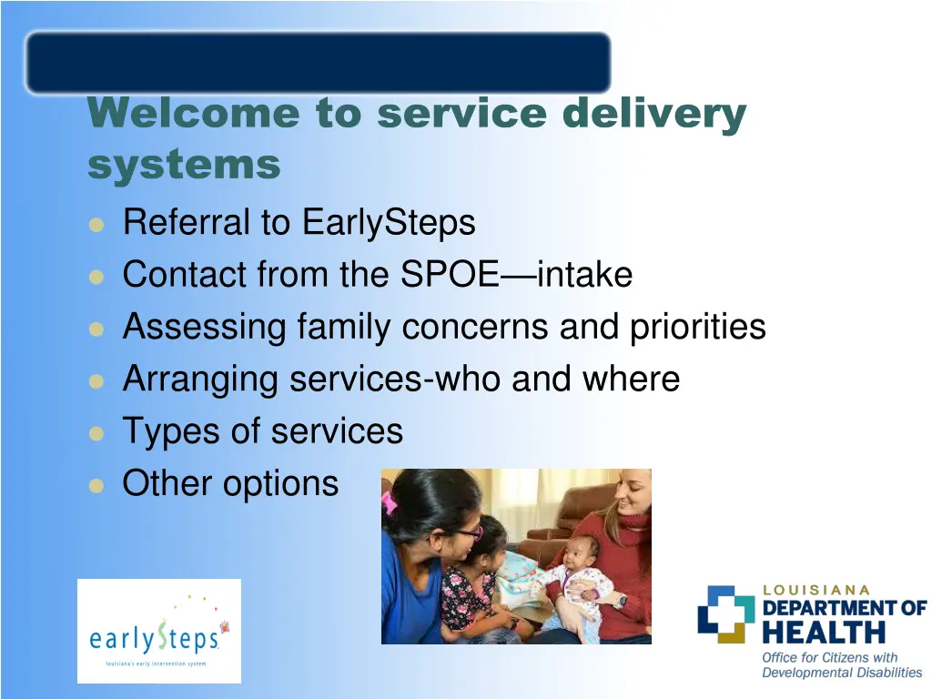 welcome to service delivery systems referral