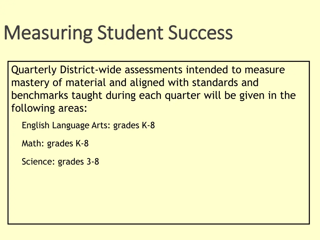 measuring student success measuring student