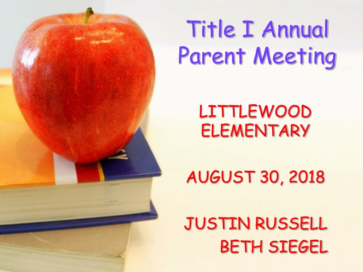 title i annual parent meeting