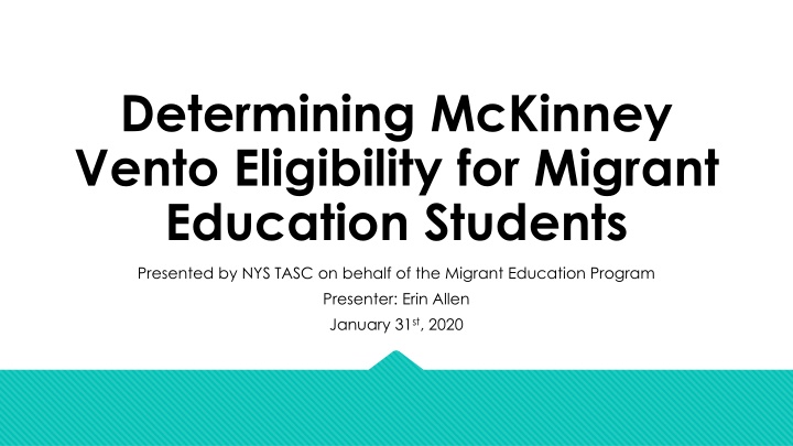determining mckinney vento eligibility