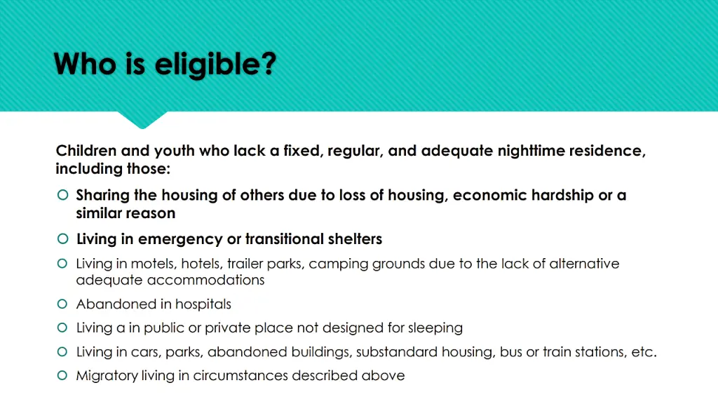 who is eligible