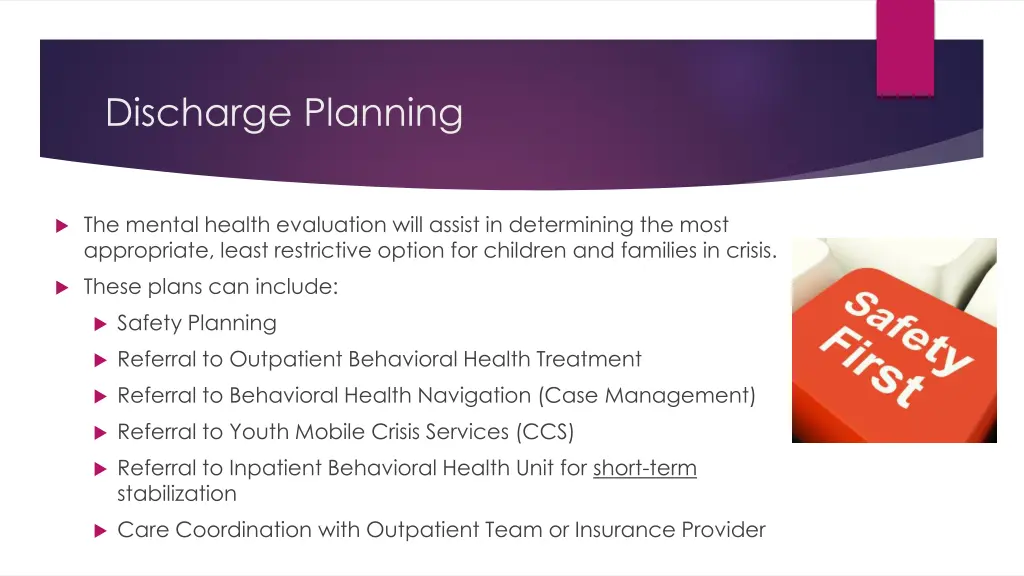 discharge planning