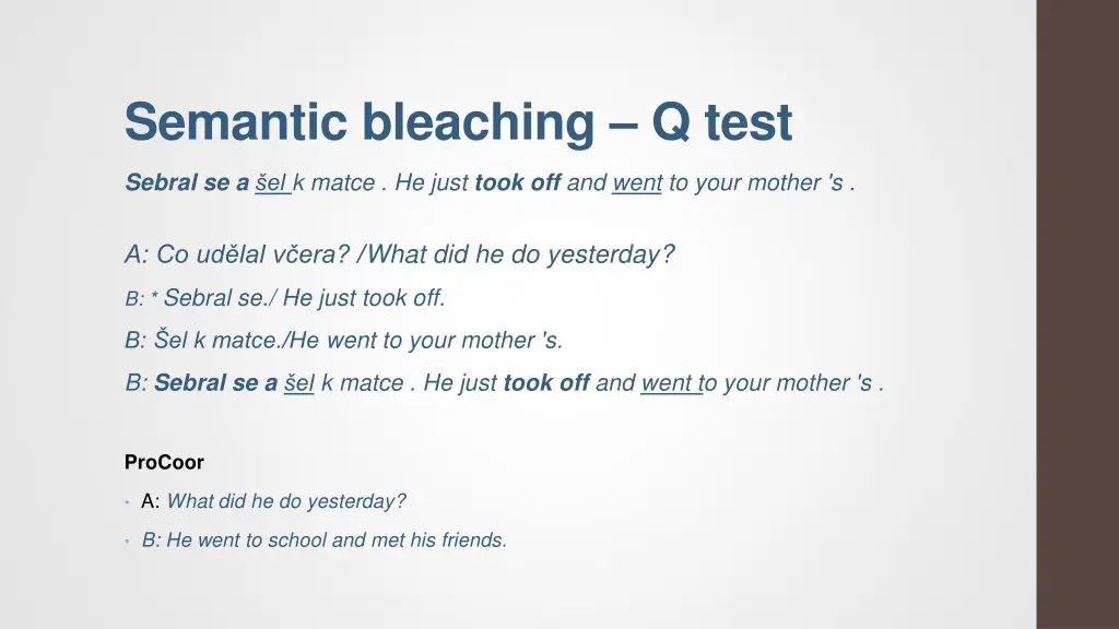 semantic bleaching q test