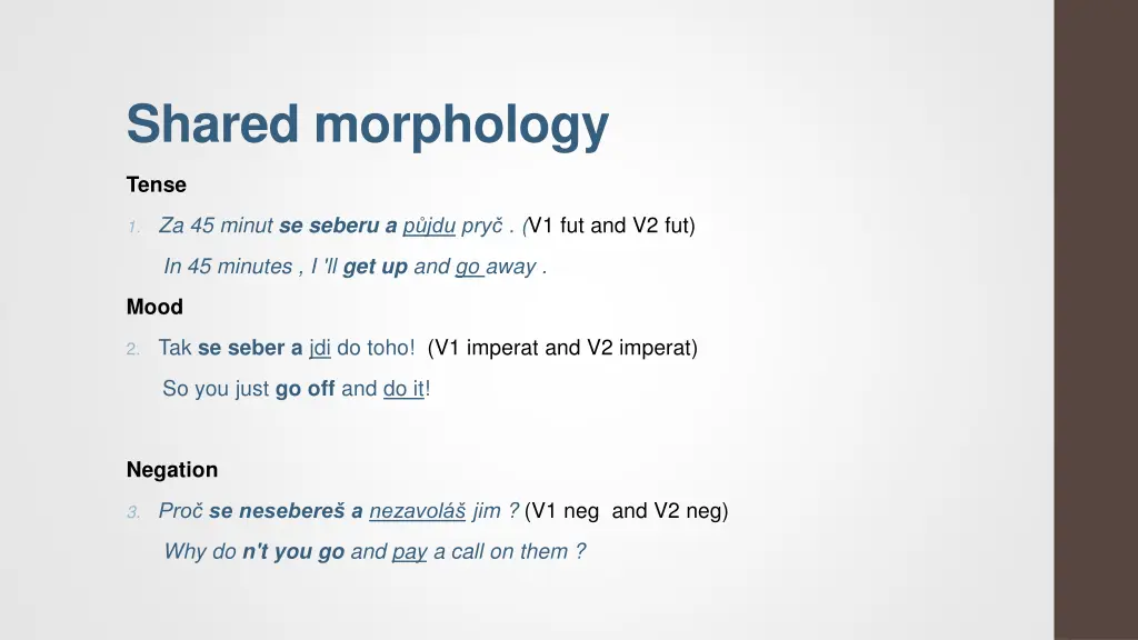 shared morphology 1