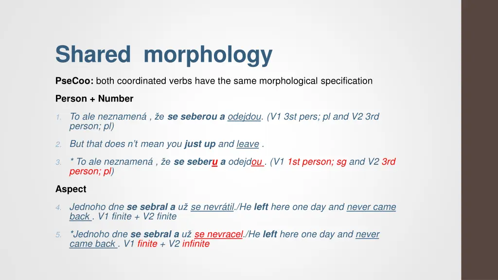shared morphology