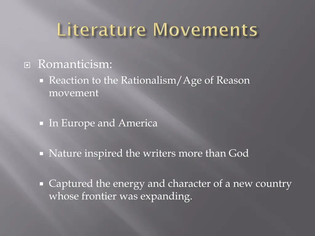 romanticism reaction to the rationalism