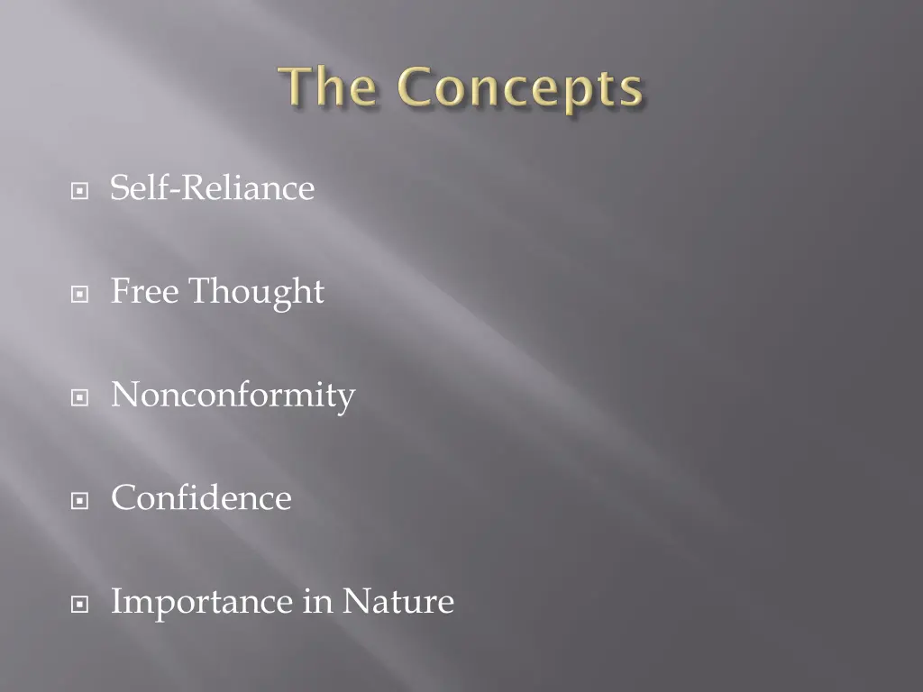 self reliance