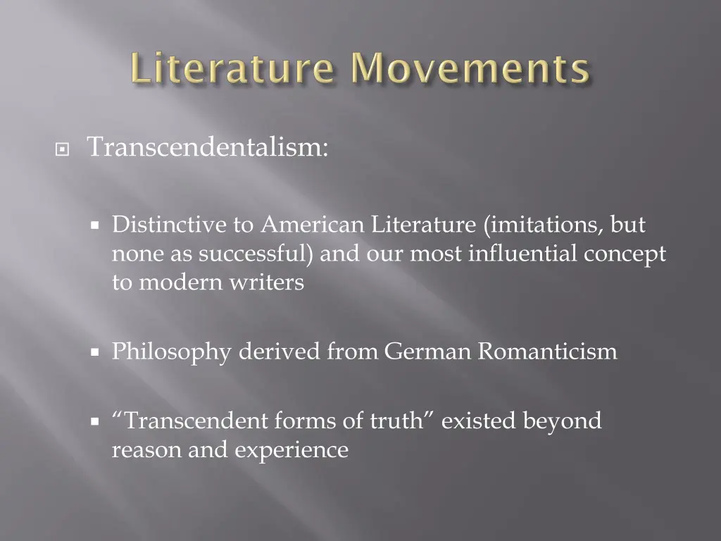 transcendentalism