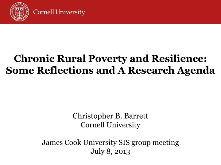 chronic rural poverty and resilience some