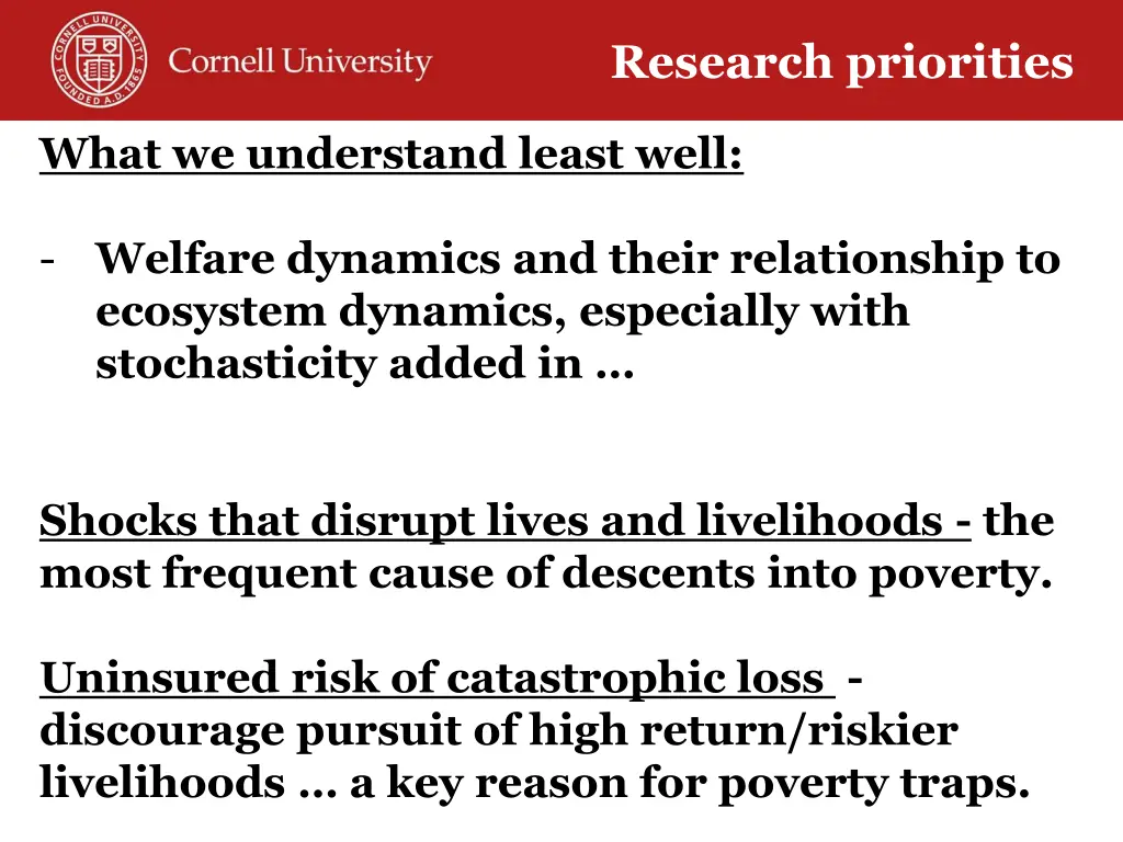 research priorities