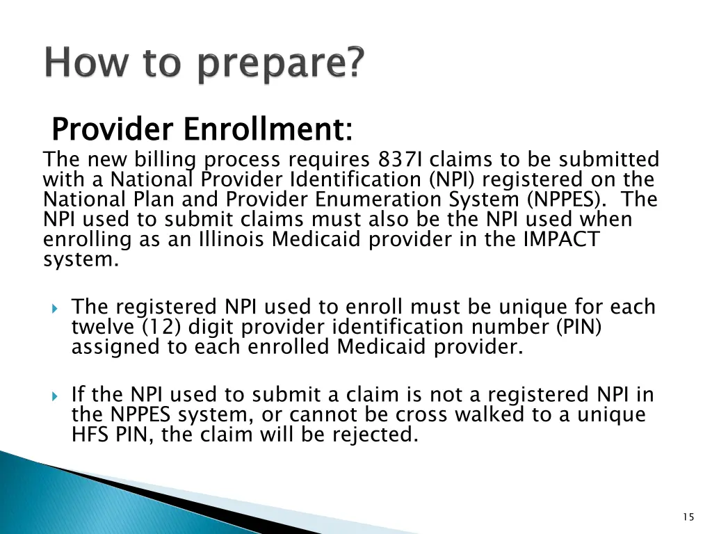 provider enrollment the new billing process