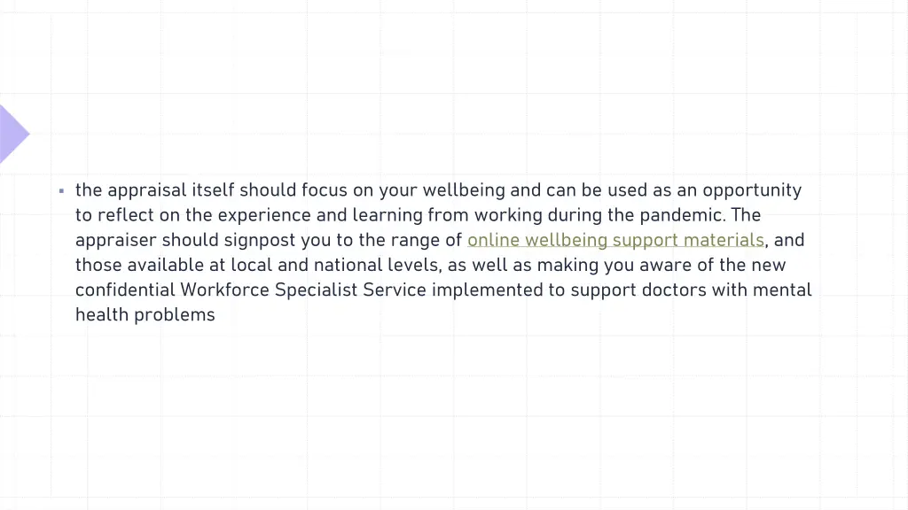 the appraisal itself should focus on your