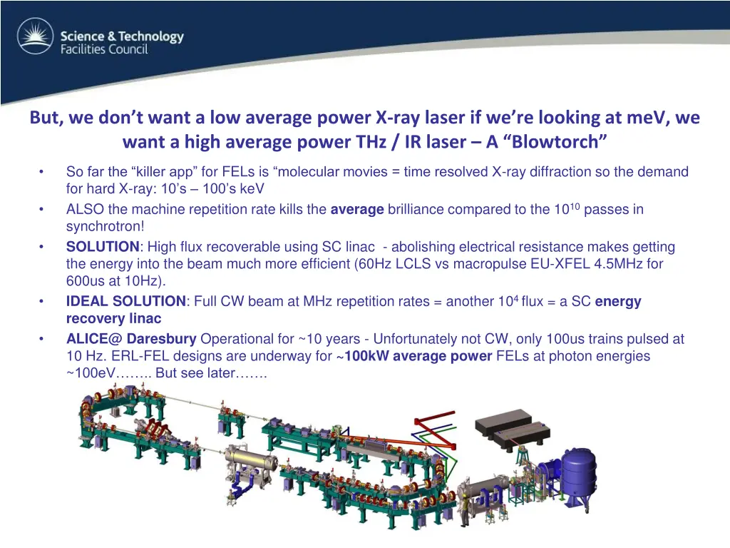 but we don t want a low average power x ray laser
