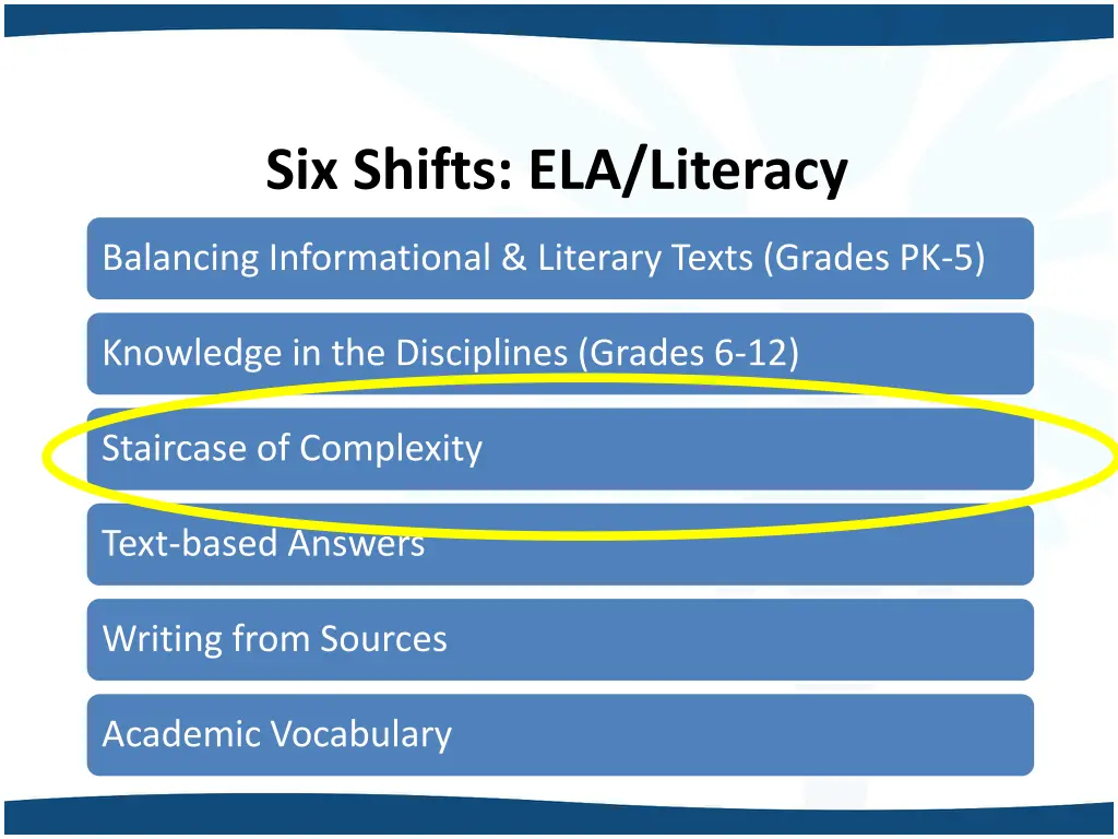 six shifts ela literacy
