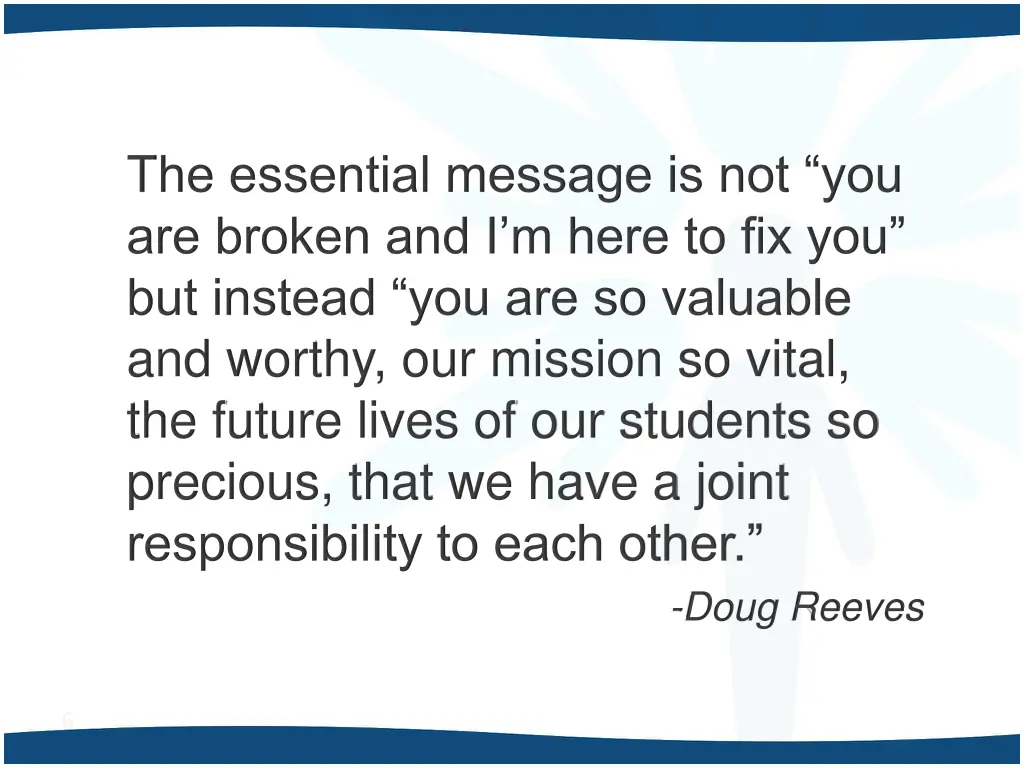 the essential message is not you are broken