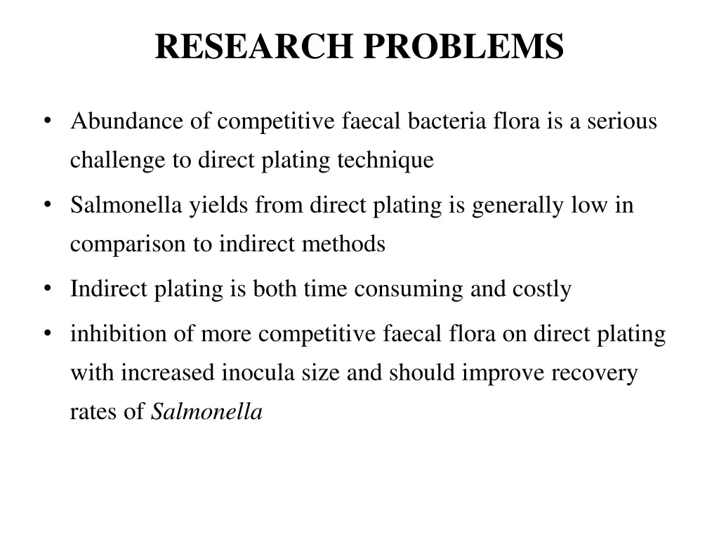 research problems