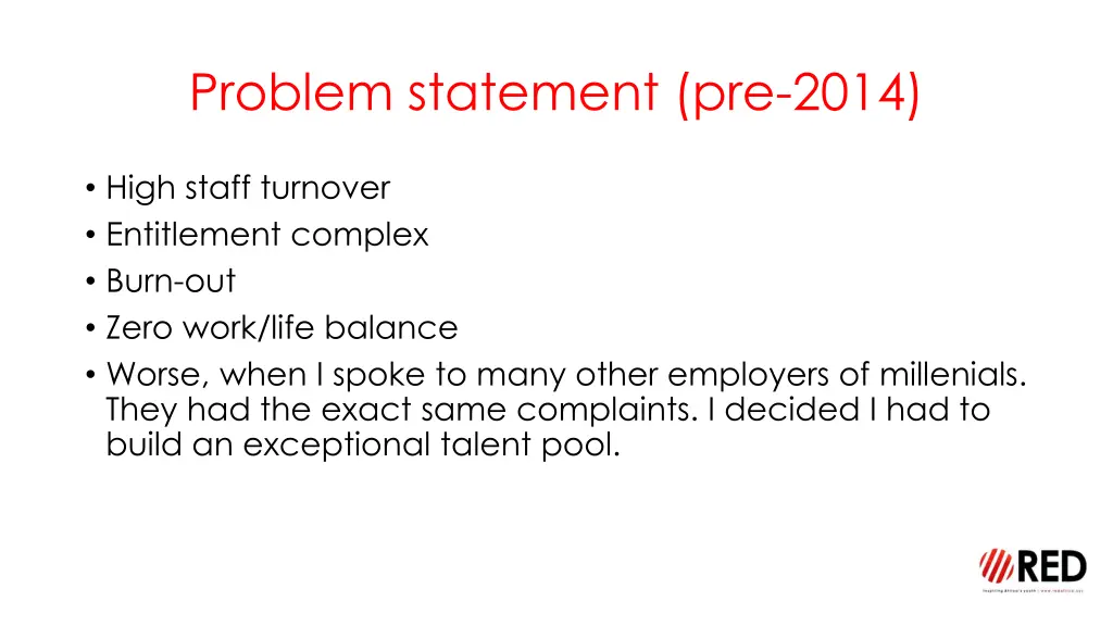 problem statement pre 2014