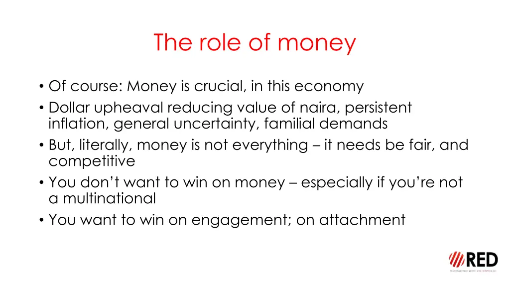 the role of money