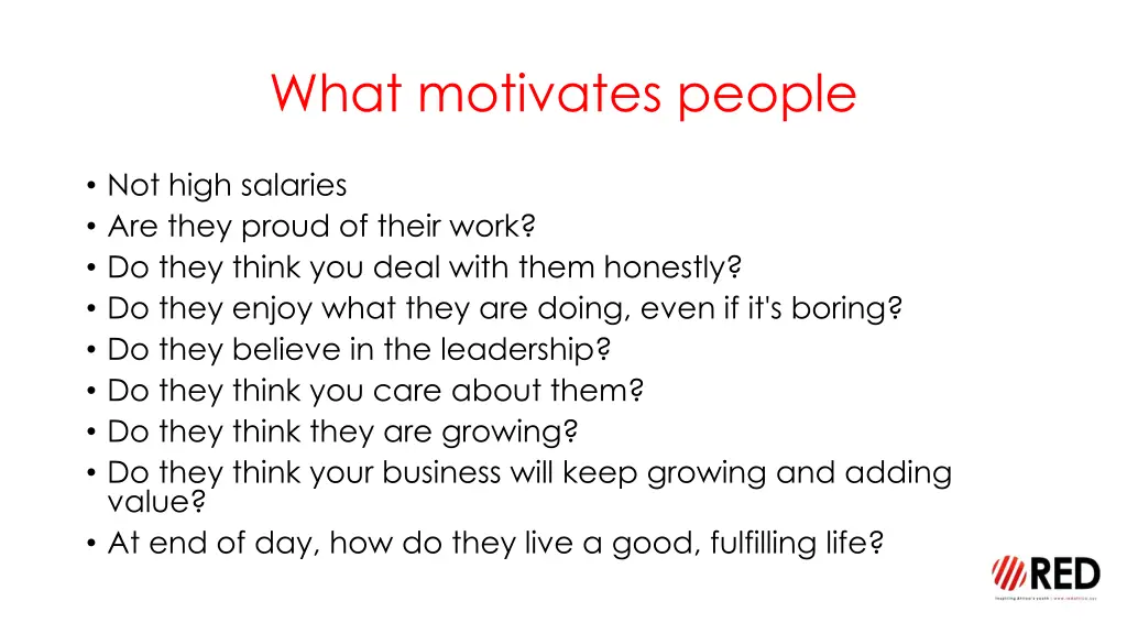 what motivates people