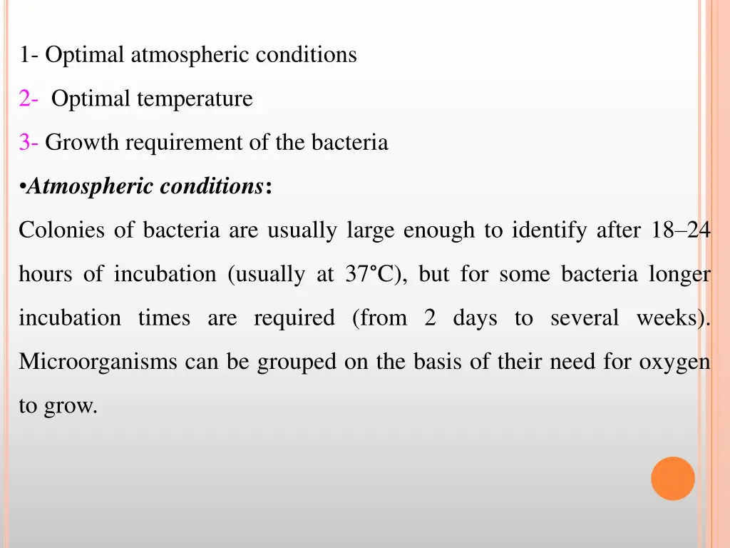 1 optimal atmospheric conditions