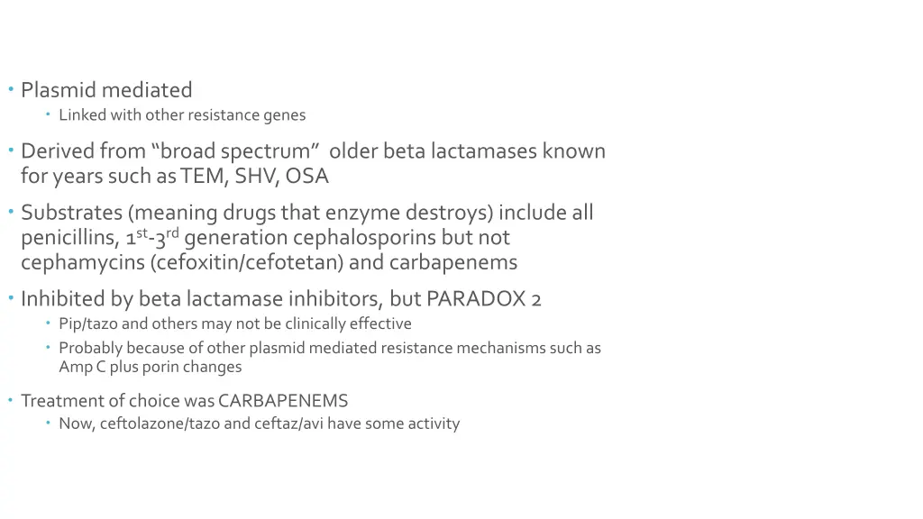 another beta lactamase extended spectrum beta