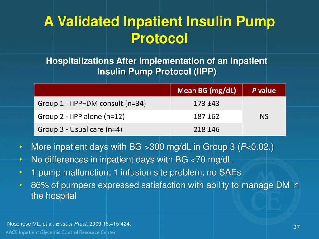 a validated inpatient insulin pump protocol 2
