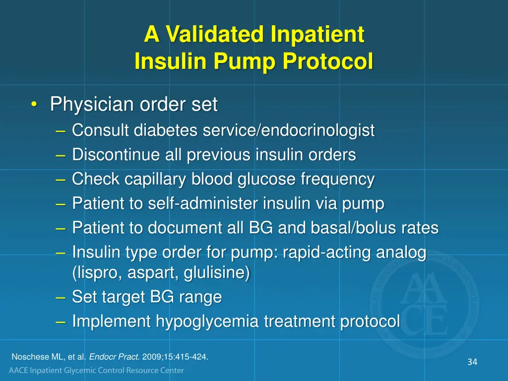 a validated inpatient insulin pump protocol