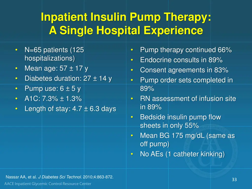inpatient insulin pump therapy a single hospital