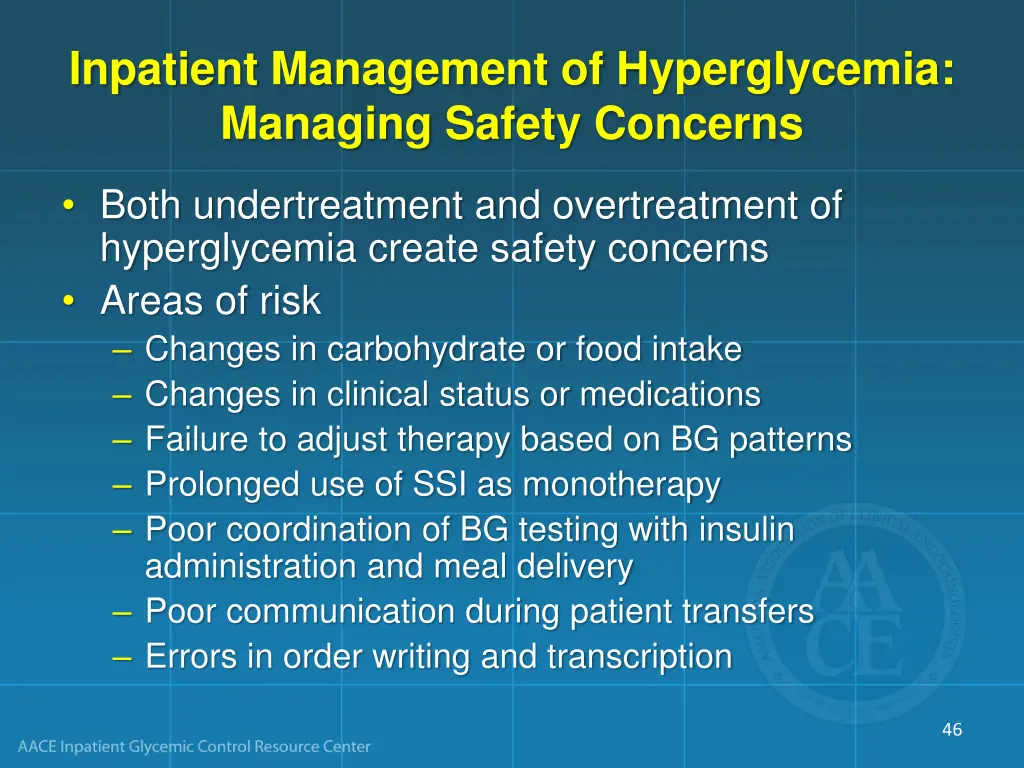 inpatient management of hyperglycemia managing