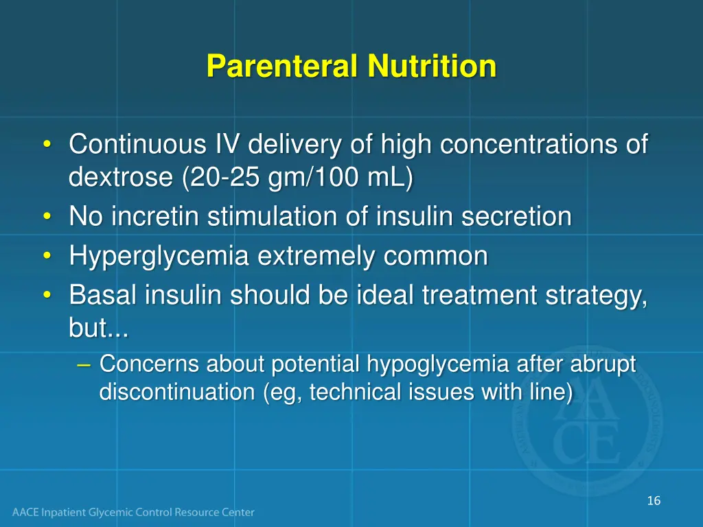 parenteral nutrition