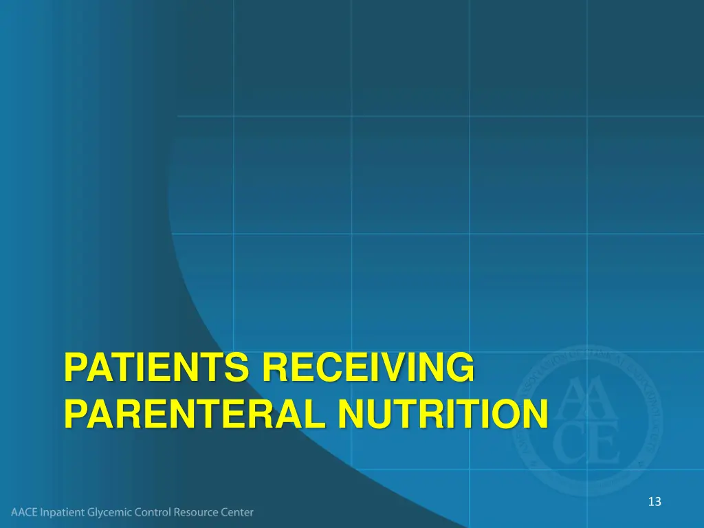 patients receiving parenteral nutrition