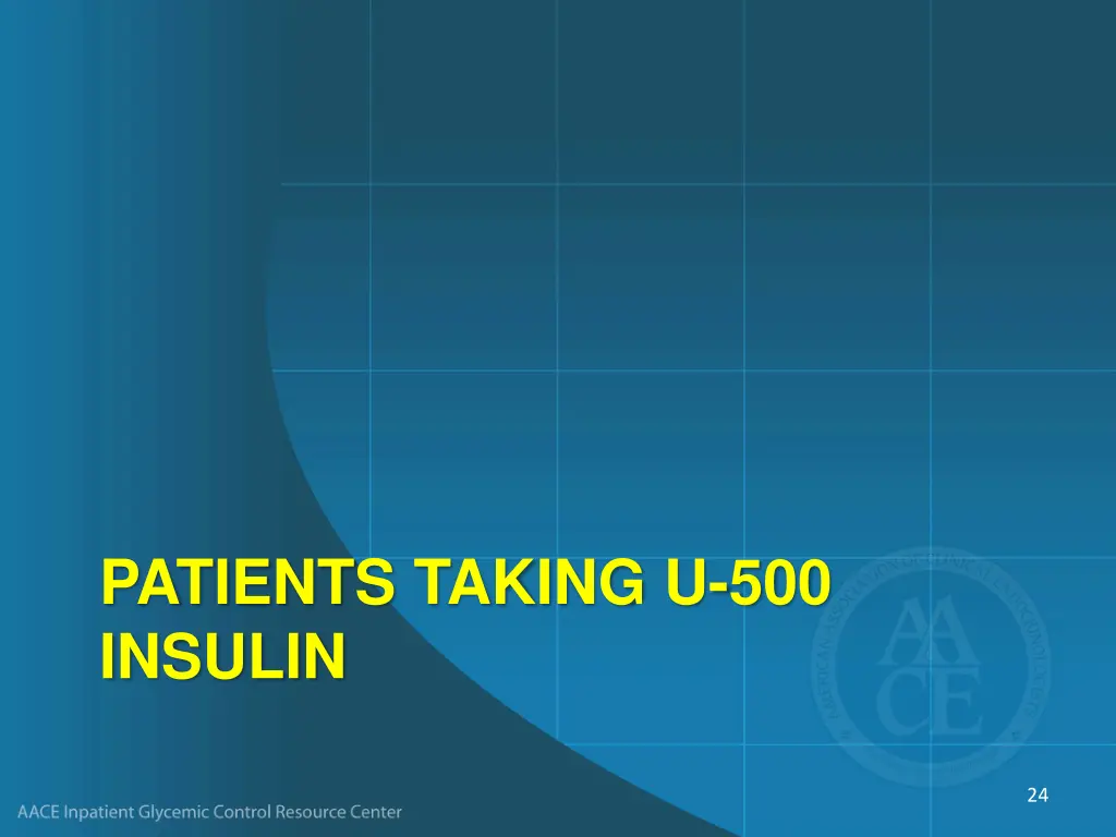 patients taking u 500 insulin
