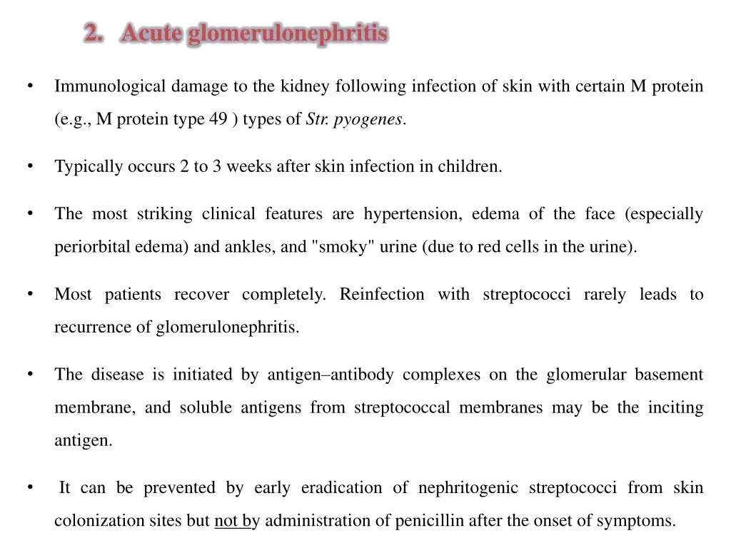 2 acute glomerulonephritis