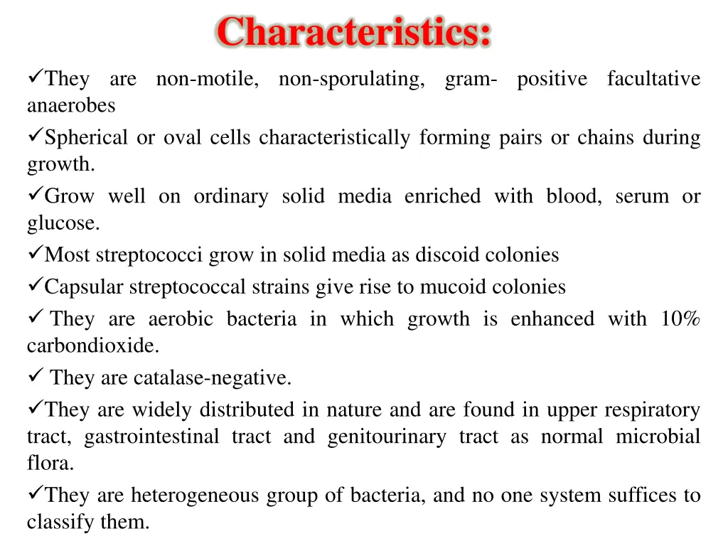 characteristics