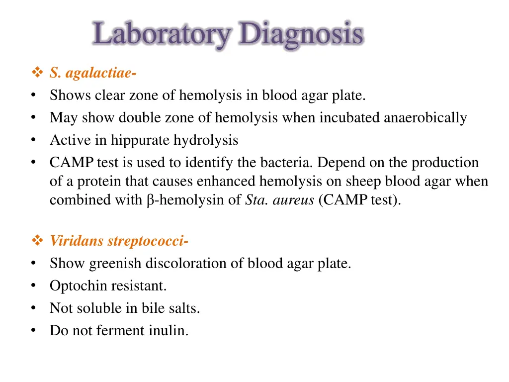 laboratory diagnosis