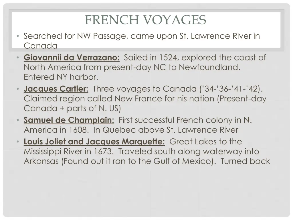 french voyages