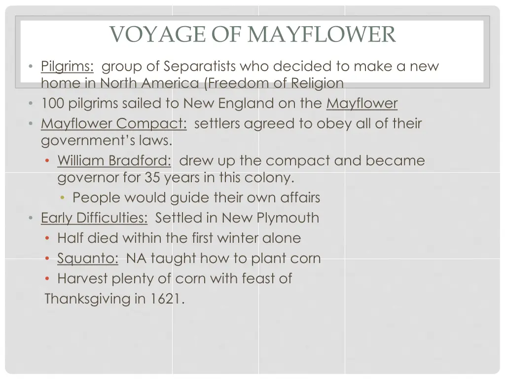 voyage of mayflower
