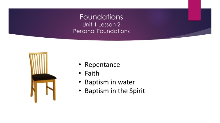 foundations unit 1 lesson 2 personal foundations