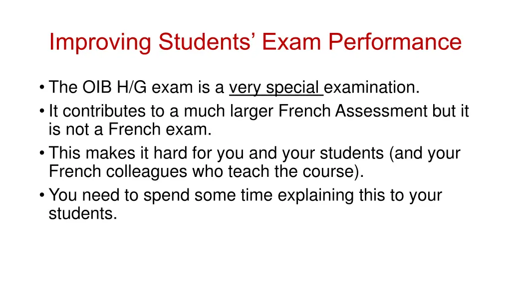 improving students exam performance