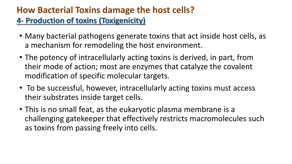 how bacterial toxins damage the host cells