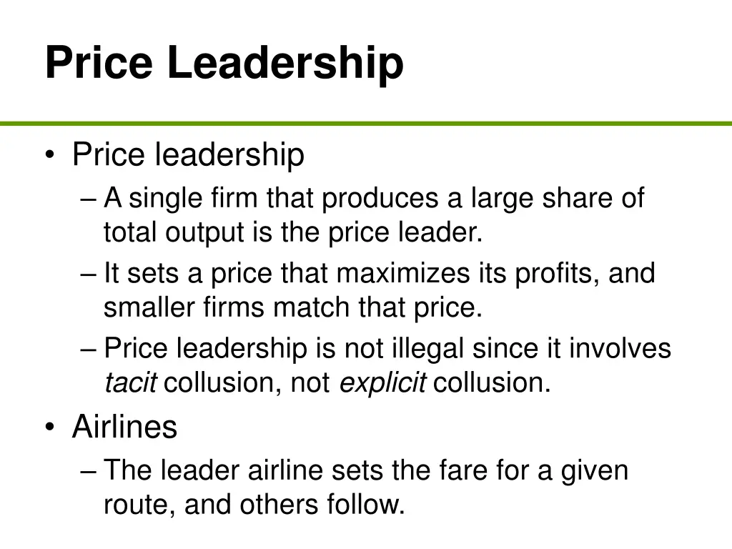price leadership