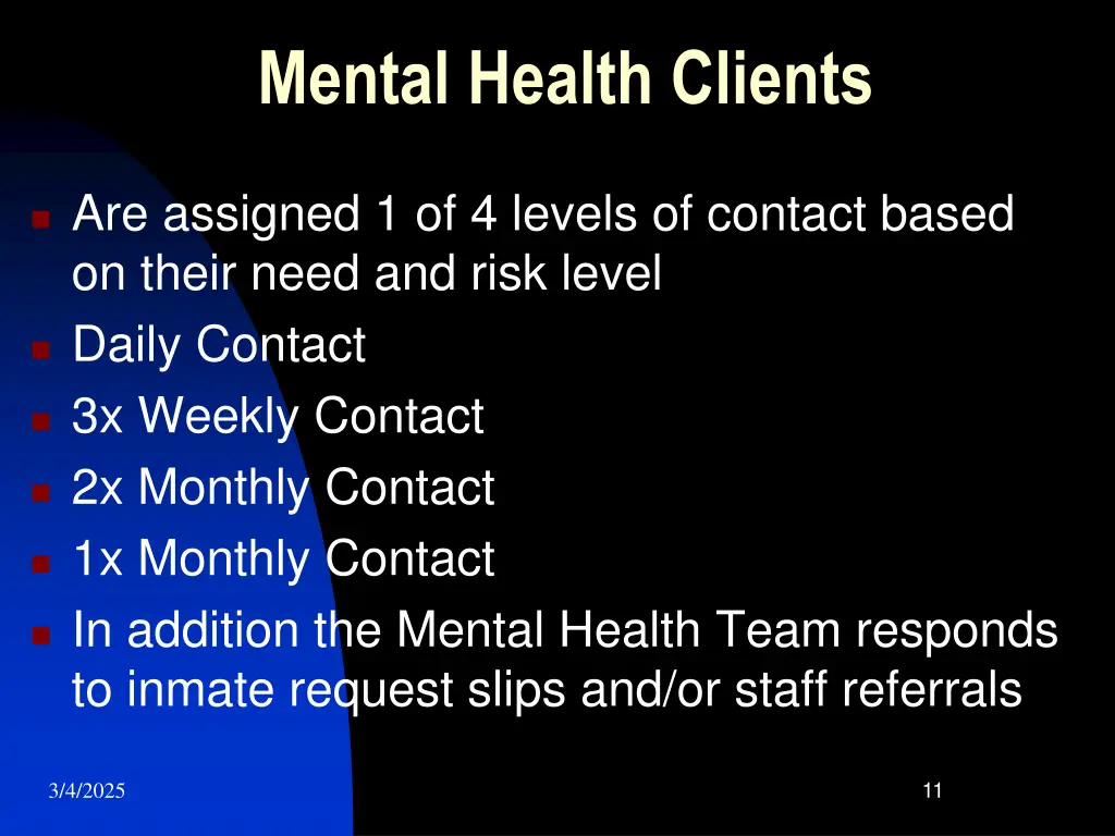 mental health clients
