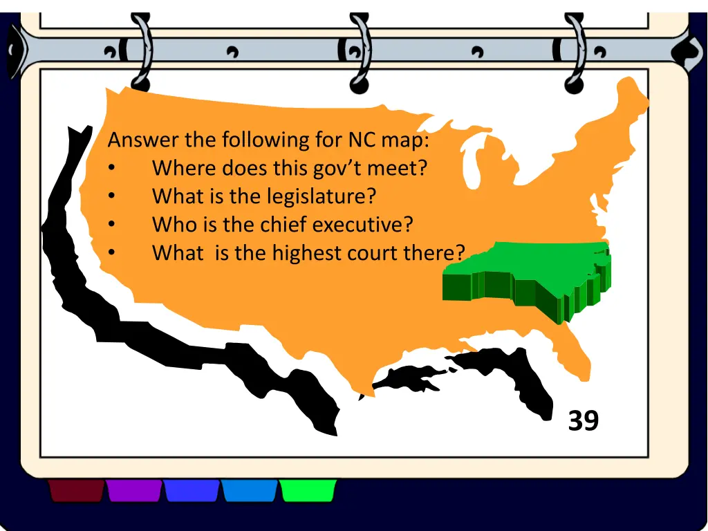 answer the following for nc map where does this