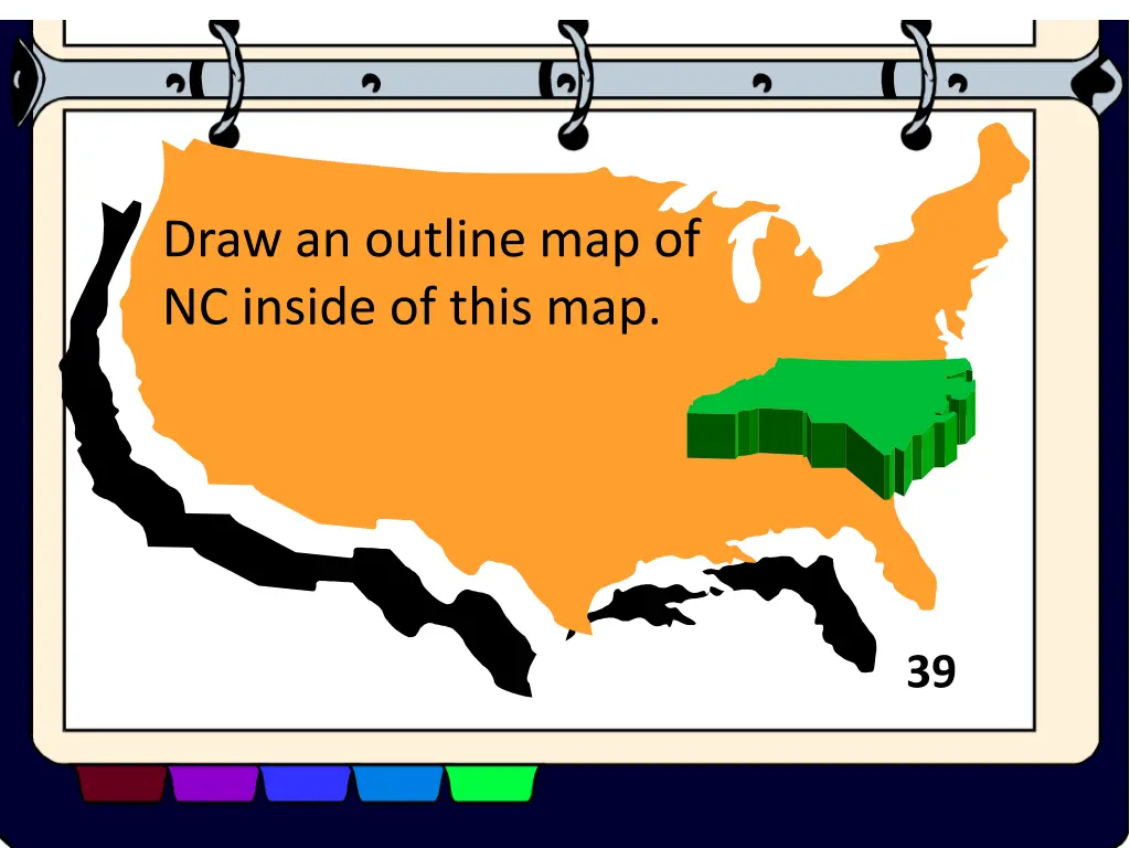 draw an outline map of nc inside of this map