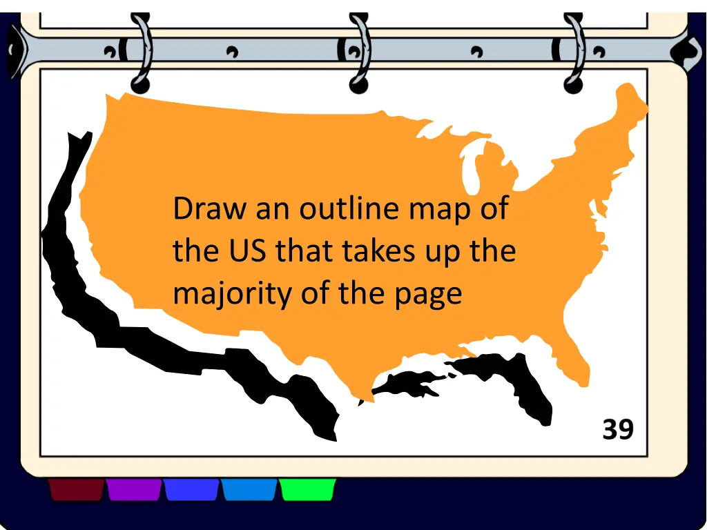 draw an outline map of the us that takes