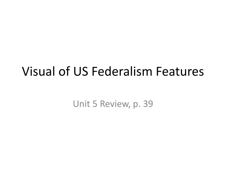 visual of us federalism features