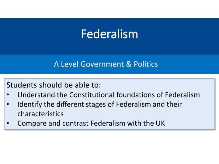 federalism federalism